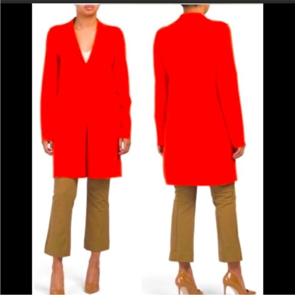 CAROLINA BELLE Montreal Longline Breasted Peacock Coat Blazer Size Extra Small - Picture 1 of 7